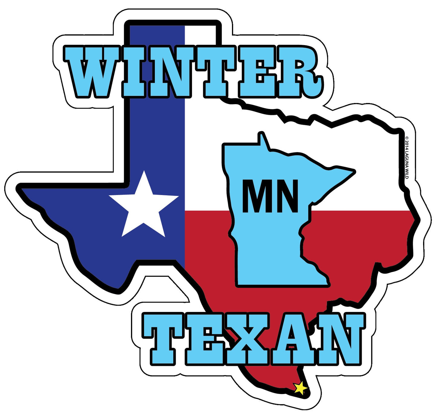 Winter Texan Decal - Select Your Home State