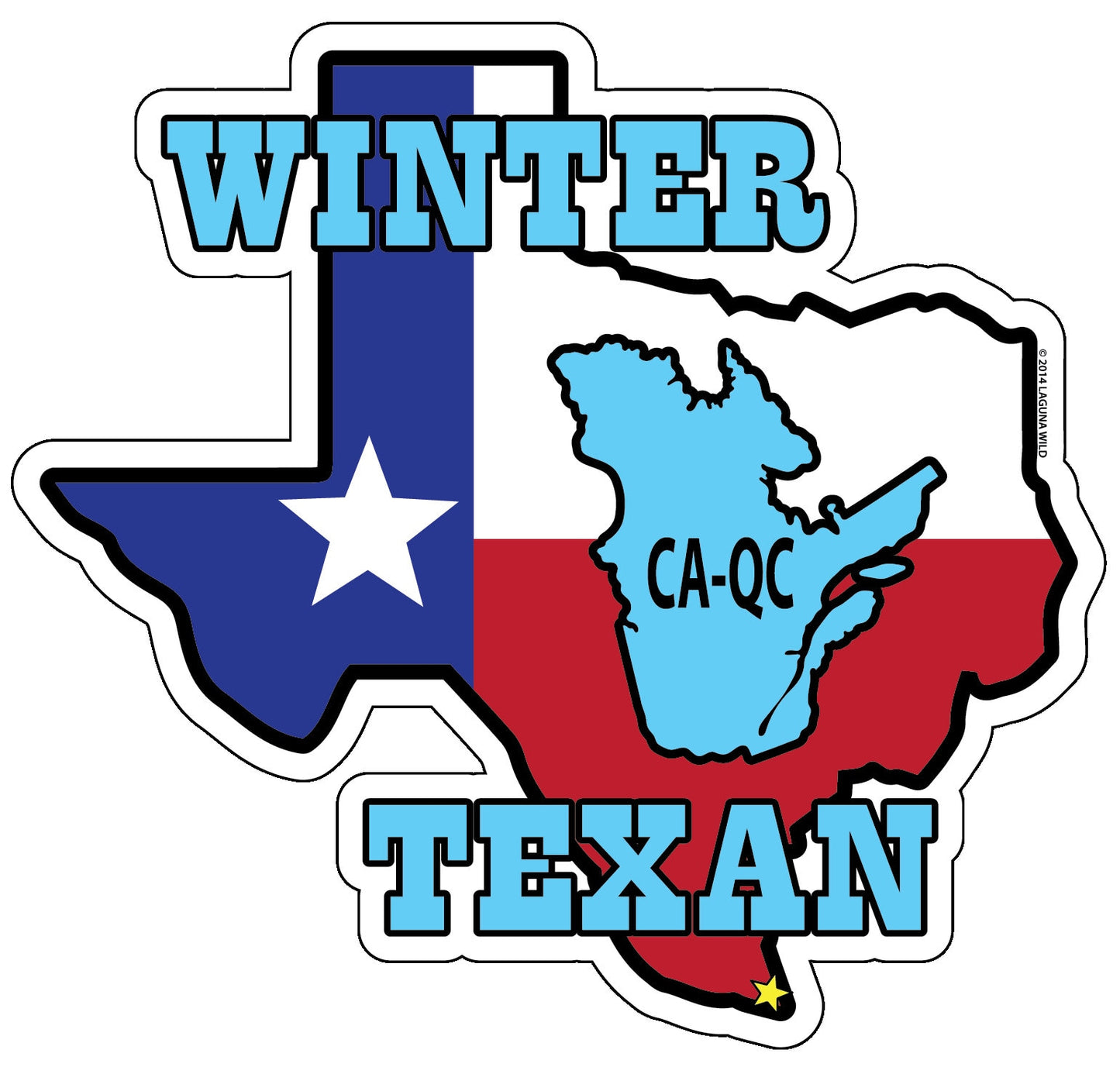 Winter Texan Decal - Select Your Home State