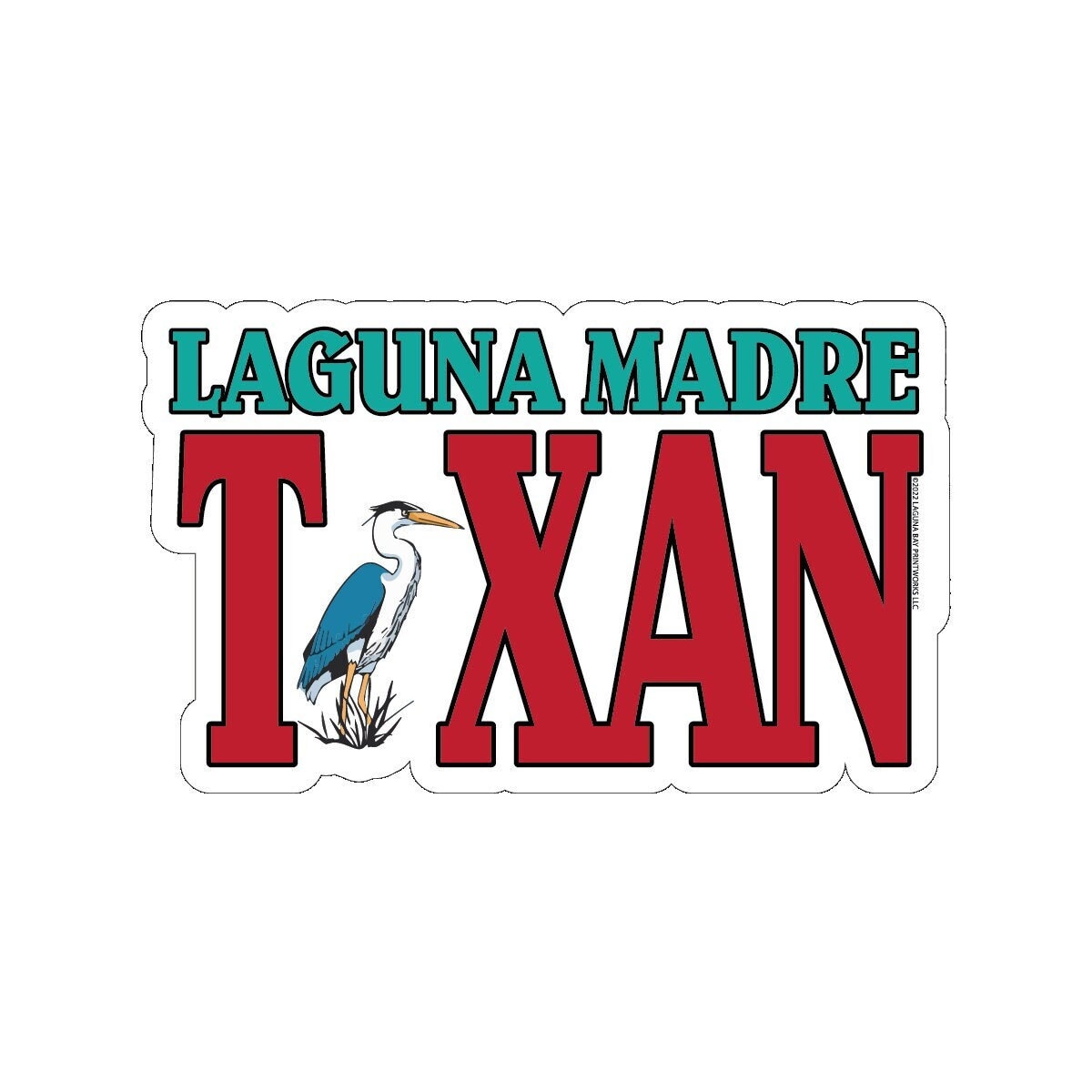 Laguna Madre Texan Decal, 5"x3", Free Ship, USA Made!